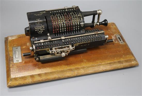 A Scientific calculator by The Maldivo Calculating Machines Ltd c.1960